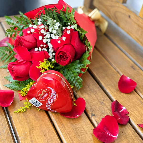 Buqu� 3 rosas + Lindor